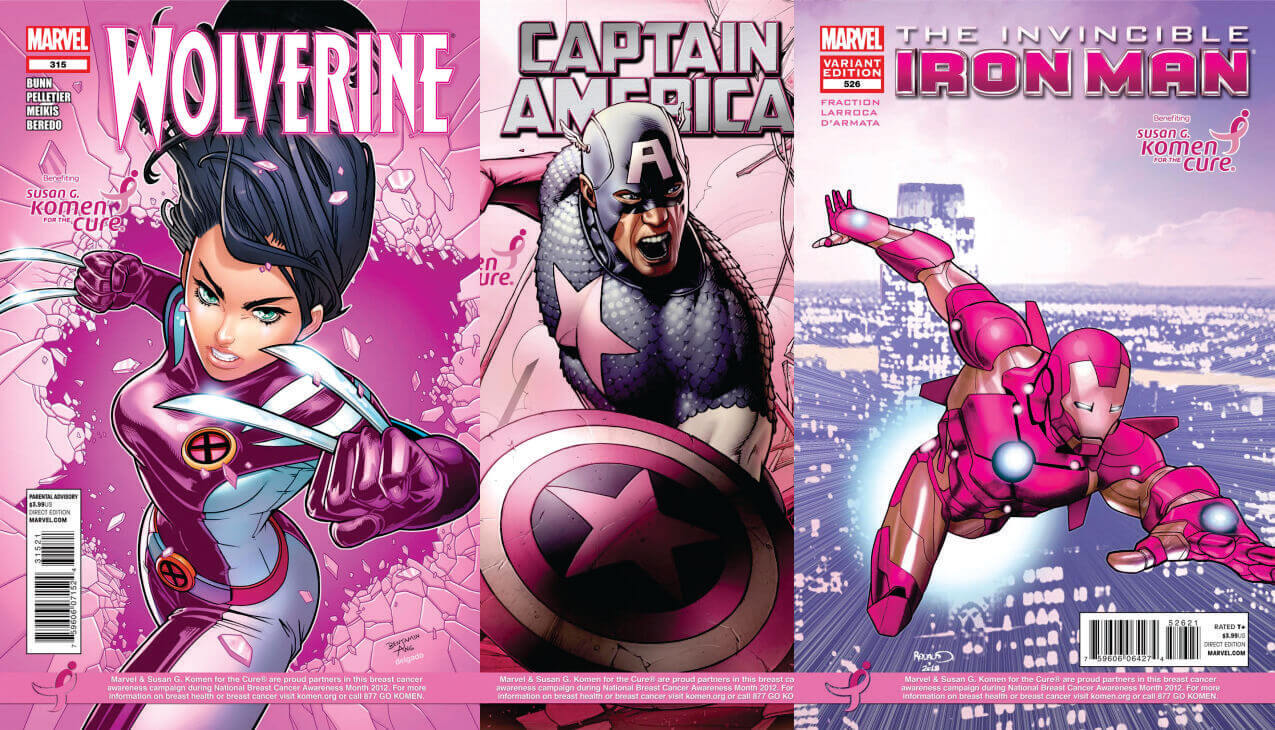 Revistas Outubro Rosa Marvel
