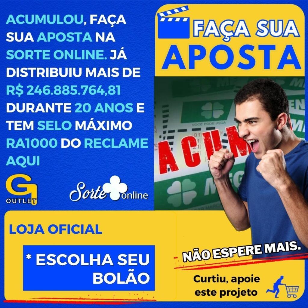 ACUMULOU, FAÇA SUA APOSTA NA SORTE ONLINE