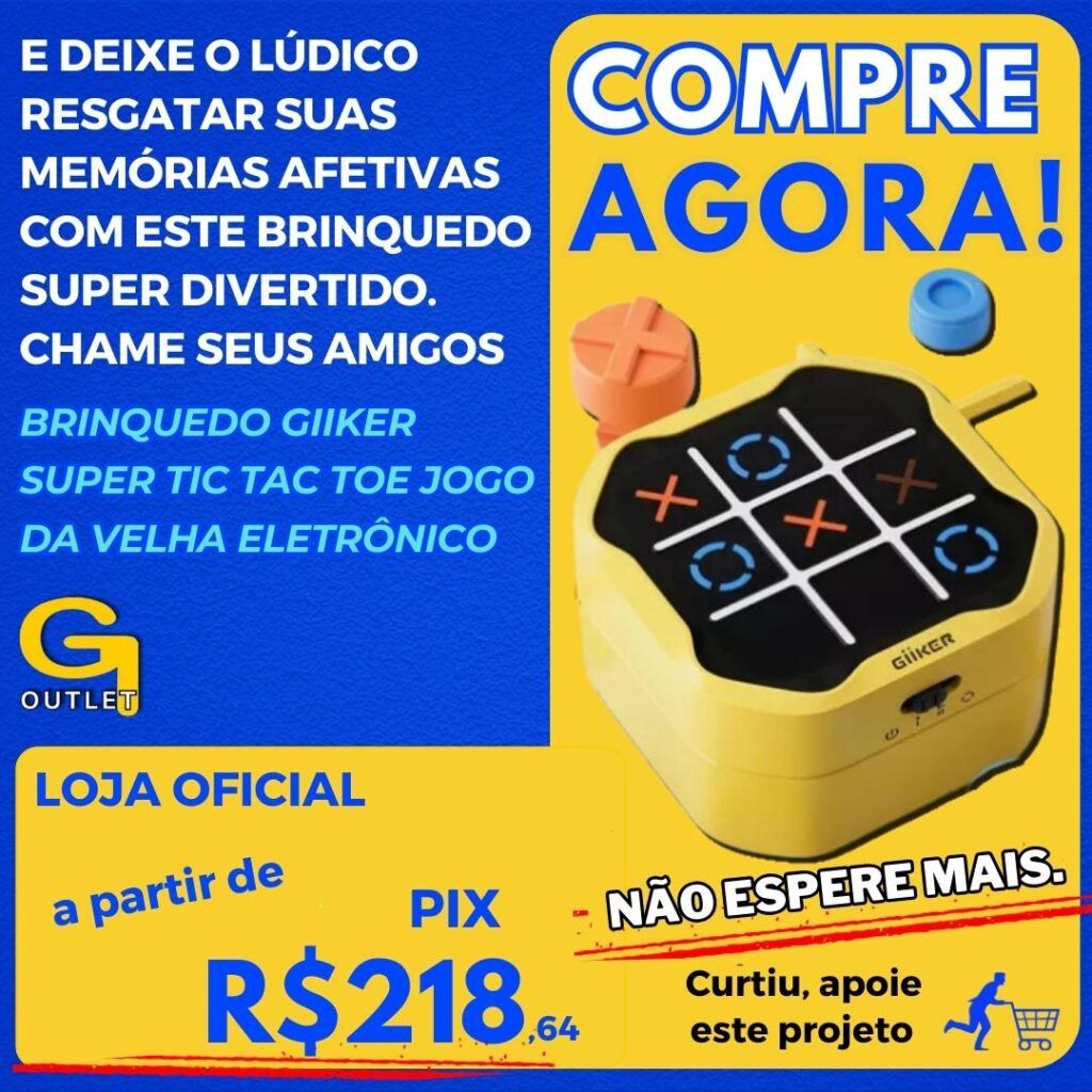 Brinquedo Giiker Super Tic Tac Toe Jogo Da Velha Eletrônico