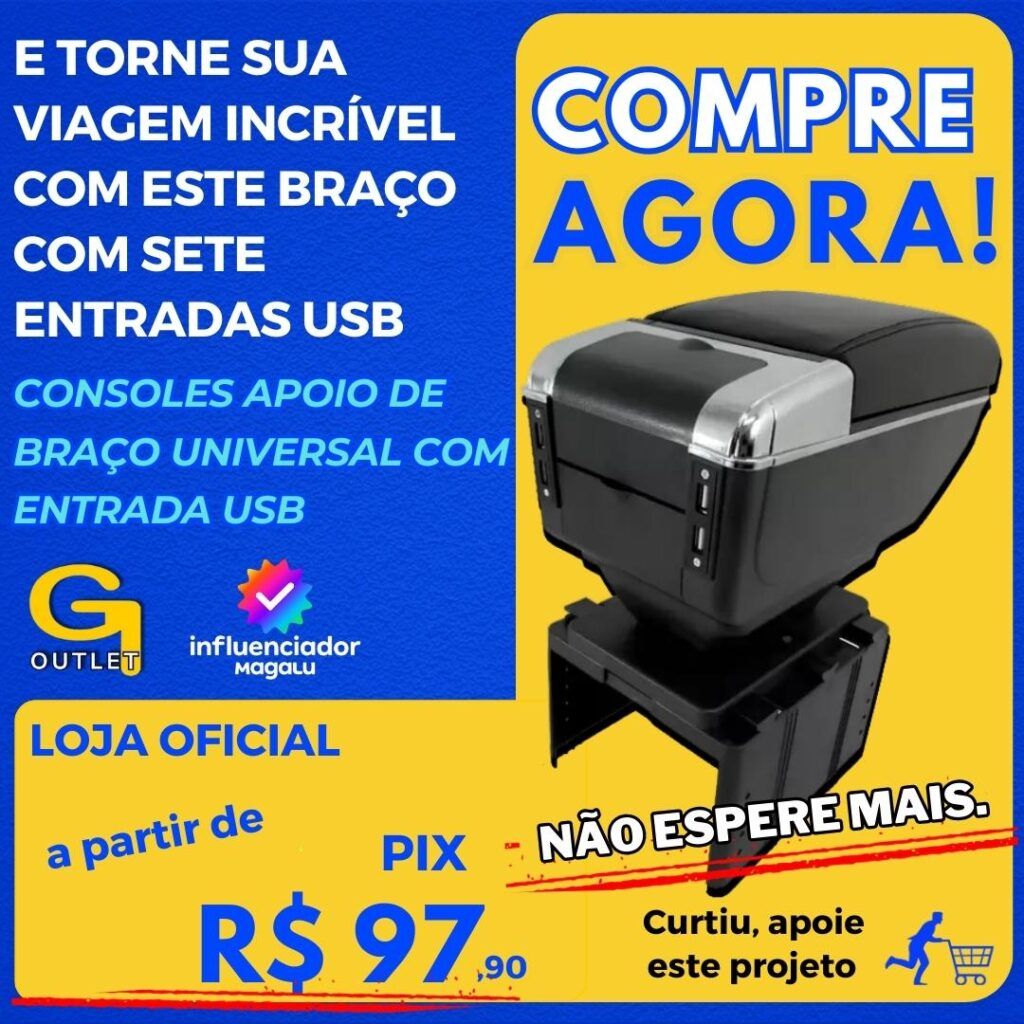 Consoles Apoio De Braço Universal Com Entrada Usb – EURUS