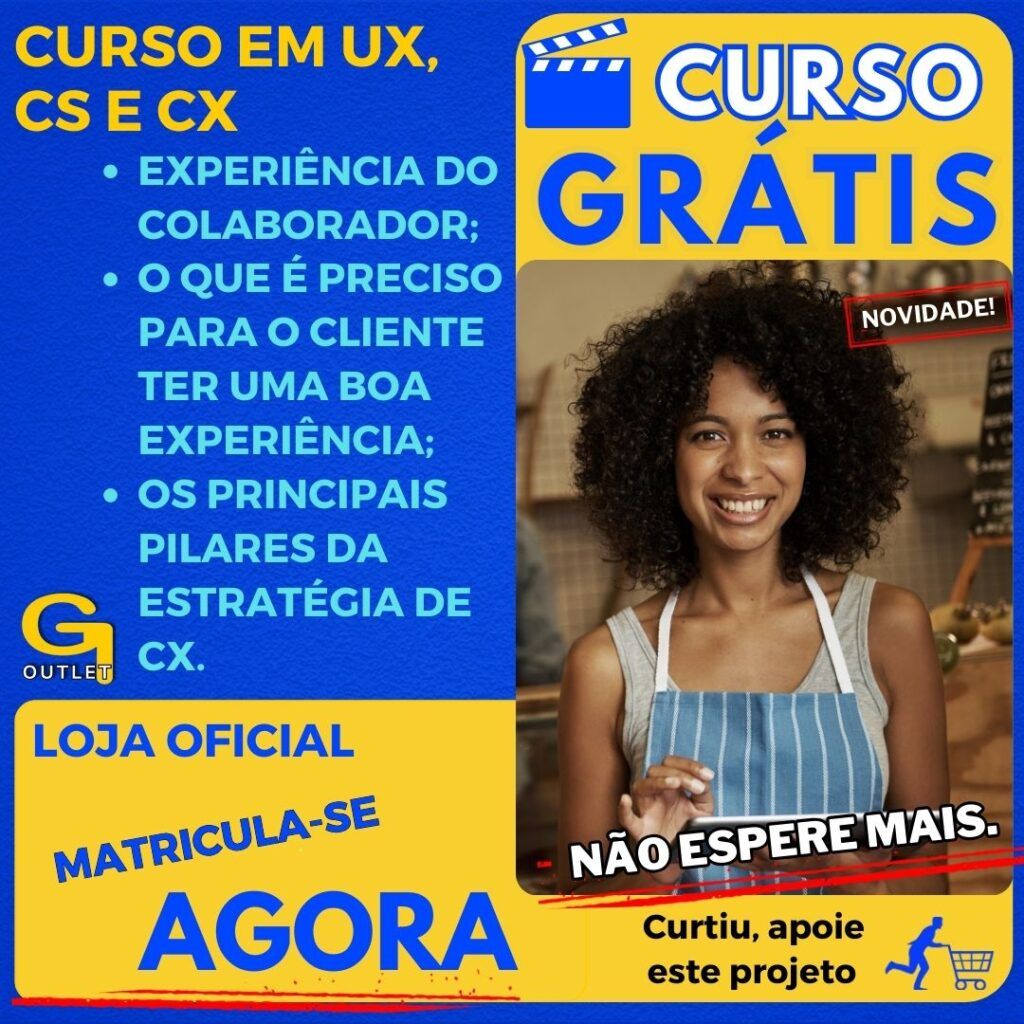 Curso Grátis em UX, CS e CX