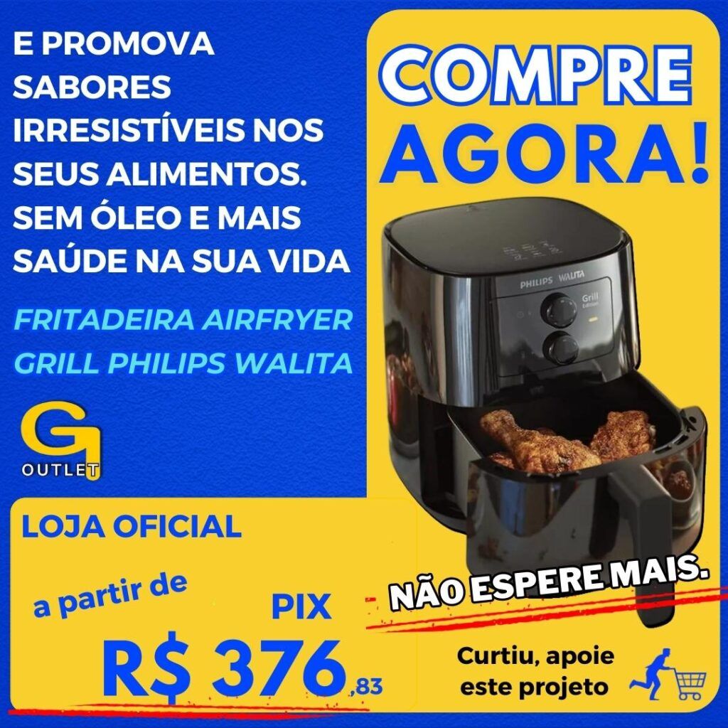 Fritadeira Airfryer Grill Edition Philips Walita