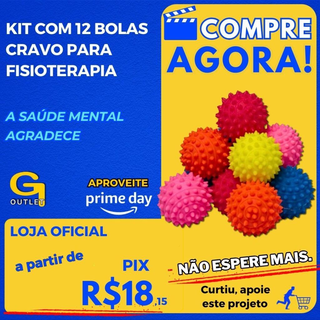 Kit com 12 bolas cravo para fisioterapia