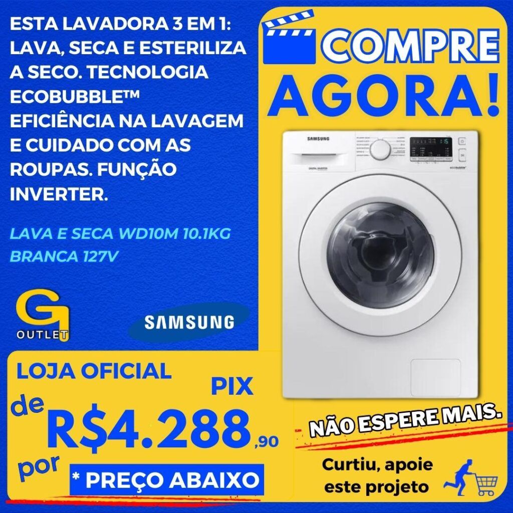 lava, seca e esteriliza a seco samsung