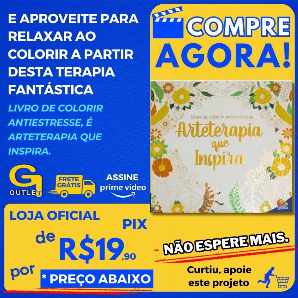 Livro de Colorir antiestresse Arteterapia que inspira