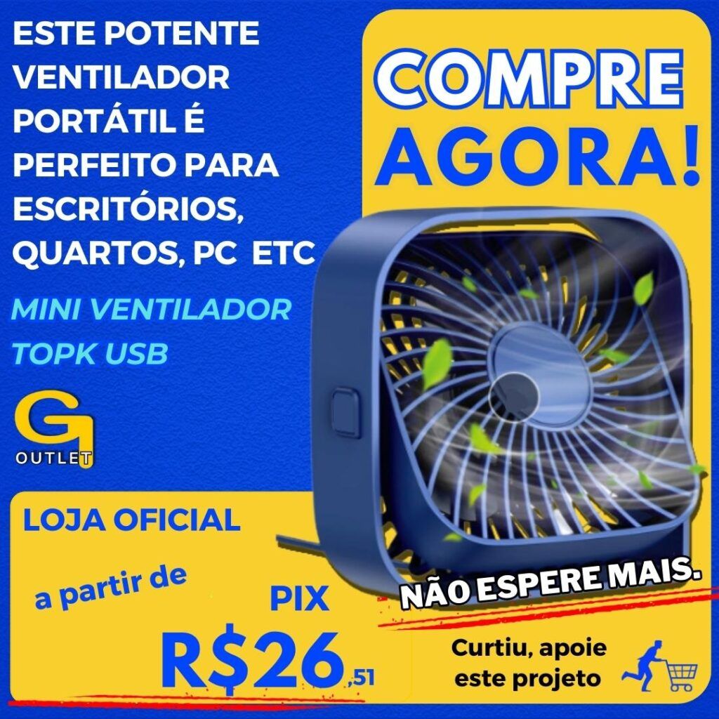 Mini Ventilador Topk USB