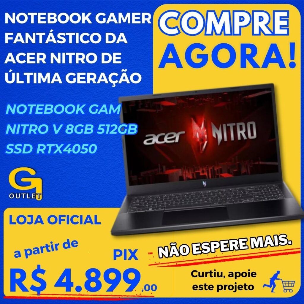 Notebook Gam Nitro V Anv15-51-54dl I5 8gb 512gb Ssd Rtx4050