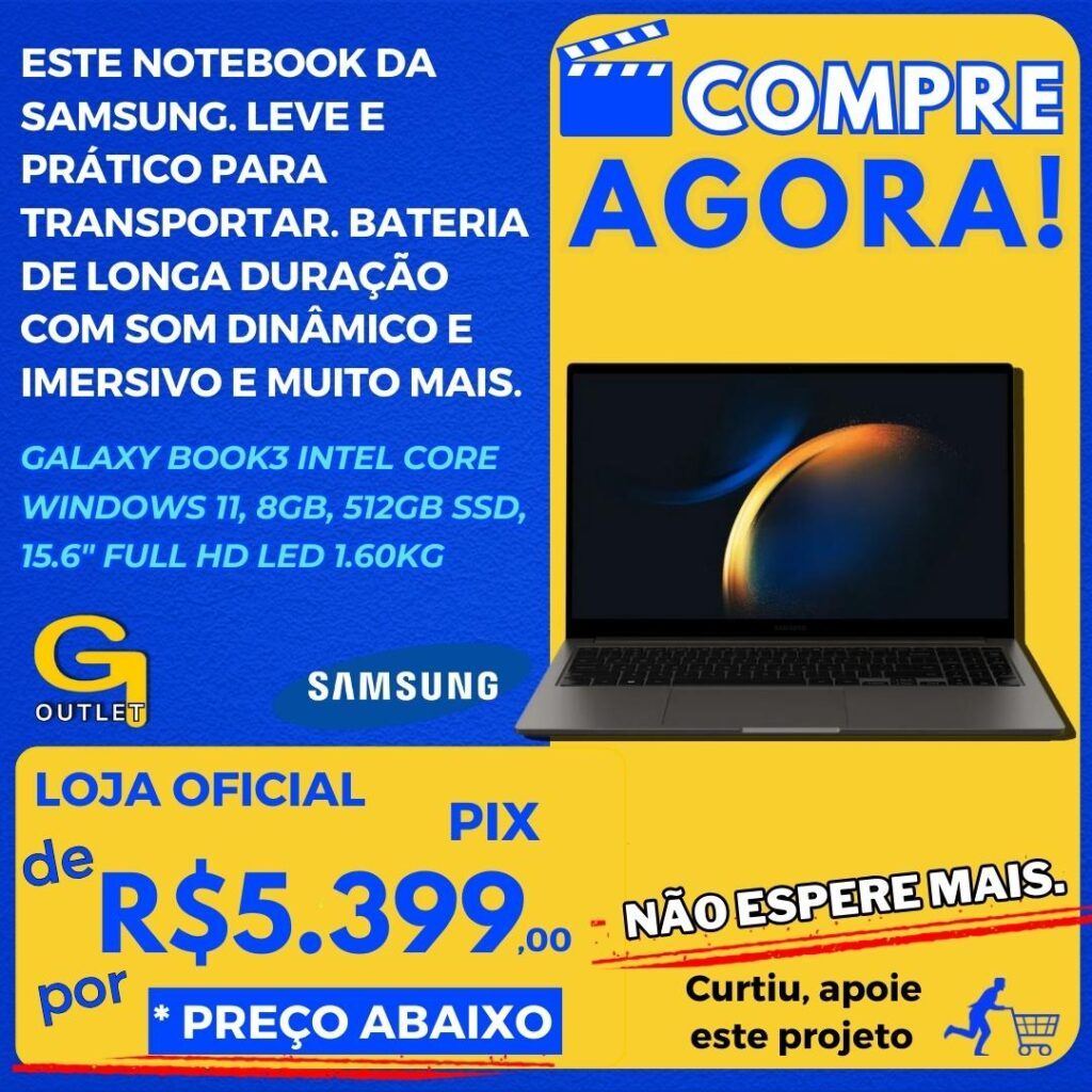 Notebook Samsung Galaxy Book3