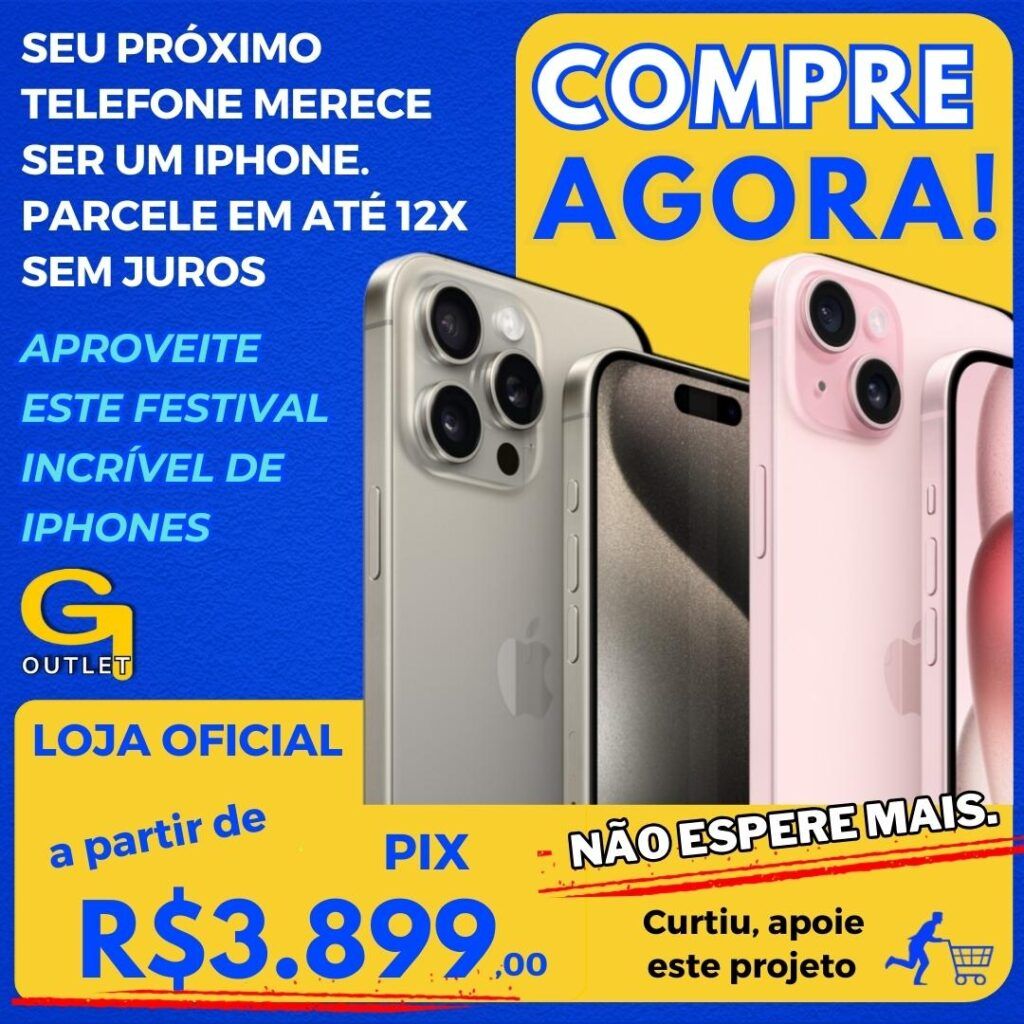 Seu próximo telefone merece ser um iPhone. Parcele em até 12x sem juros