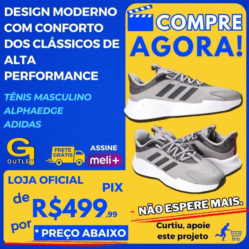 Tênis Masculino Alphaedge adidas Novo