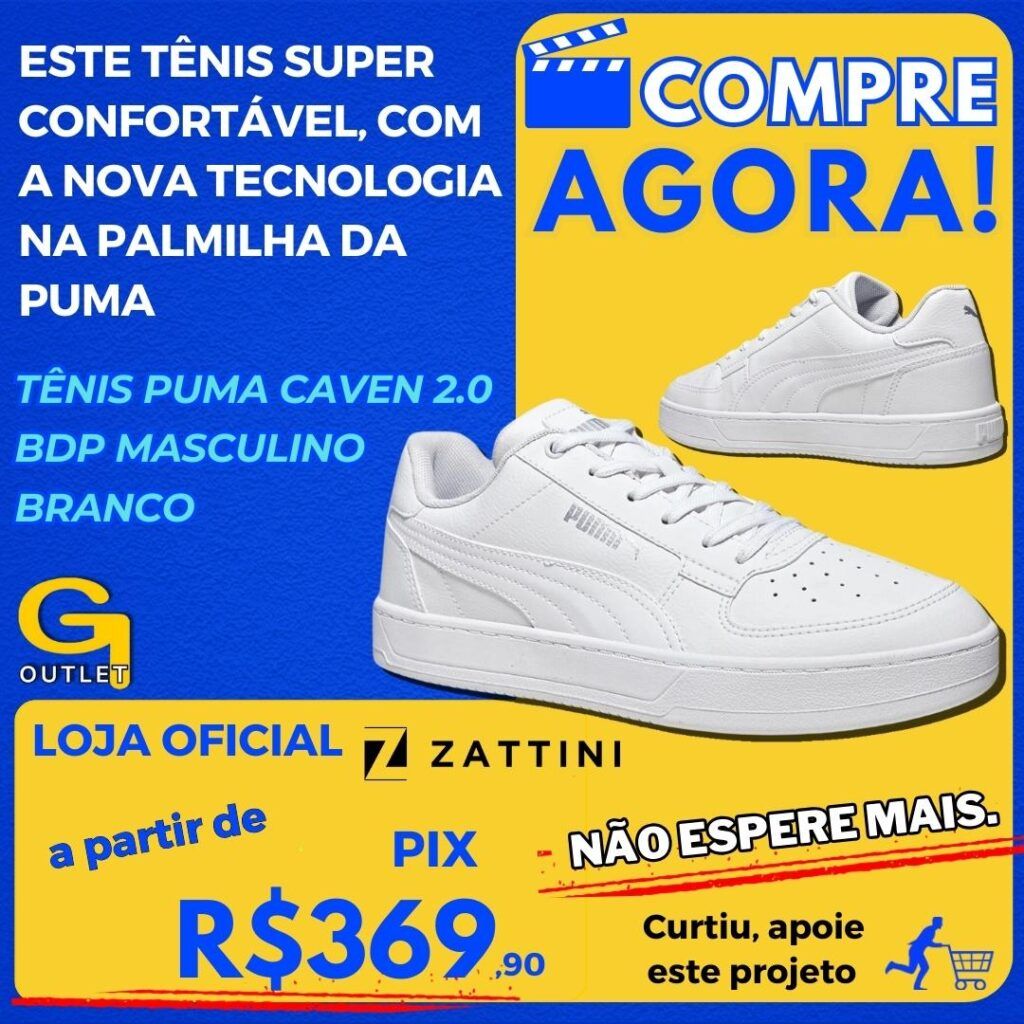 Tênis Puma Caven 2.0 Bdp Masculino - Branco zattini