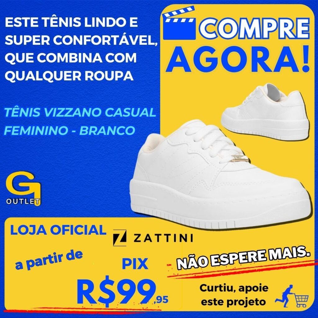 Tênis Vizzano Casual Feminino - Branco zattini