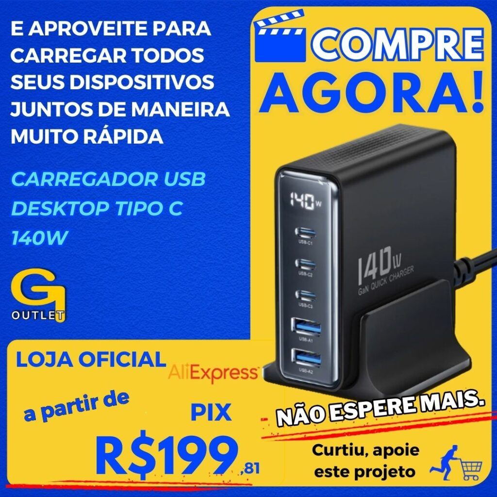 Toocki-Carregador USB de Desktop Tipo C, Carregamento Rápido, Display LED, iPhone, Xiaomi, Smartphone, Laptop, 5in 1, GaN, 140W