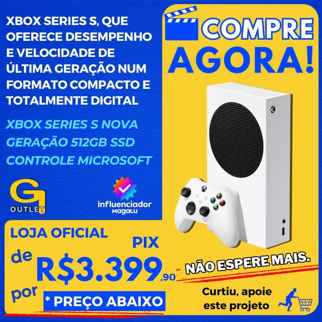 Xbox Series S Nova Geração 512GB SSD - 1 Controle Branco Microsoft