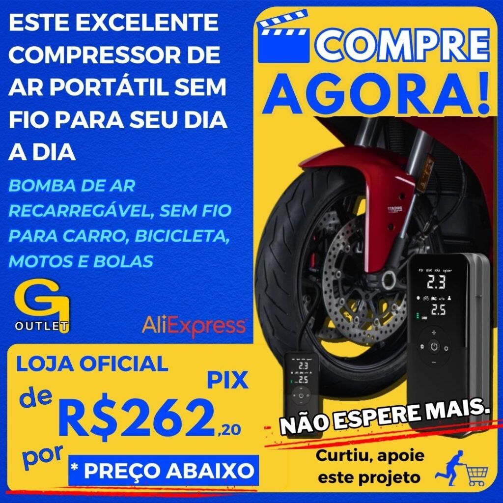 bomba de ar recarregável, sem fio para carro, bicicleta, motos e bolas