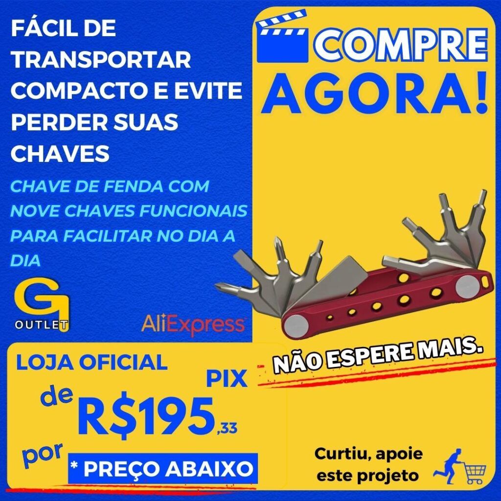 chave de fenda com nove chaves funcionais para facilitar no dia a dia