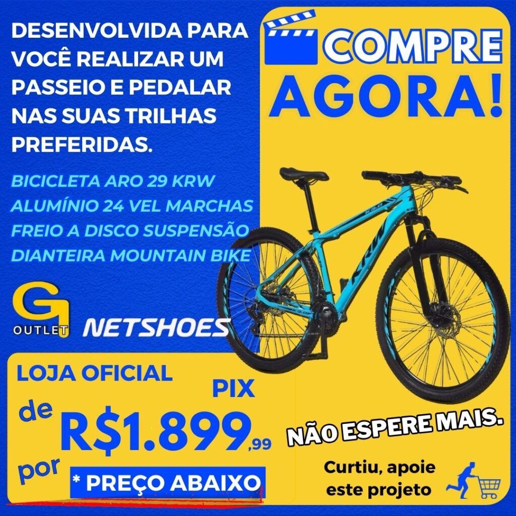 Bicicleta aro 29 KRW Alumínio 24 Vel Marchas Freio a Disco Suspensão dianteira Mountain Bike X52