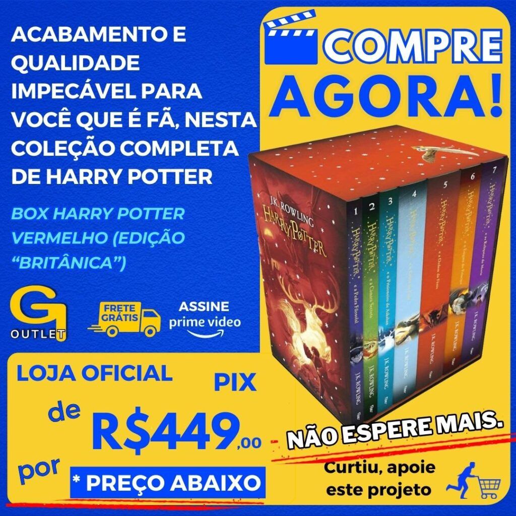 Box Harry Potter vermelho (edição “britânica”)