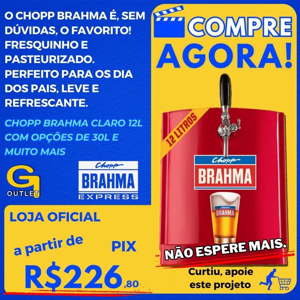 Chopp Brahma Claro 12L