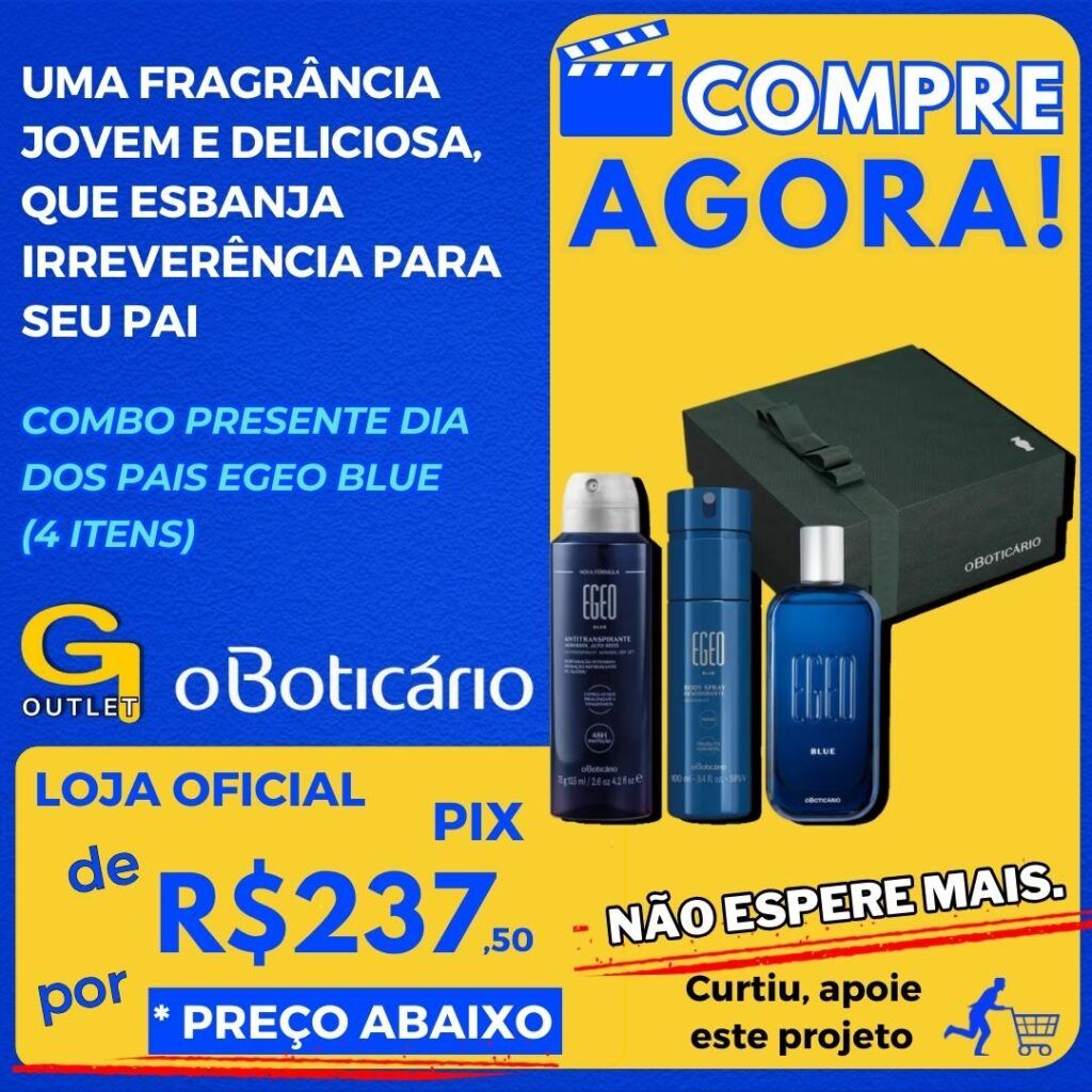 Combo Presente Dia dos Pais Egeo Blue (4 itens)