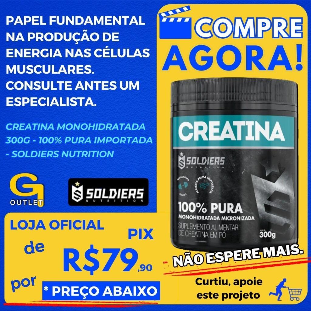 Creatina Monohidratada 300g - 100% Pura Importada - Soldiers Nutrition