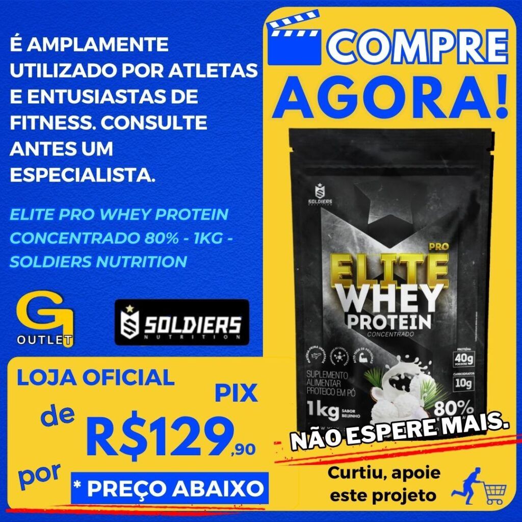 Elite Pro Whey Protein Concentrado 80% - 1kg - Soldiers Nutrition