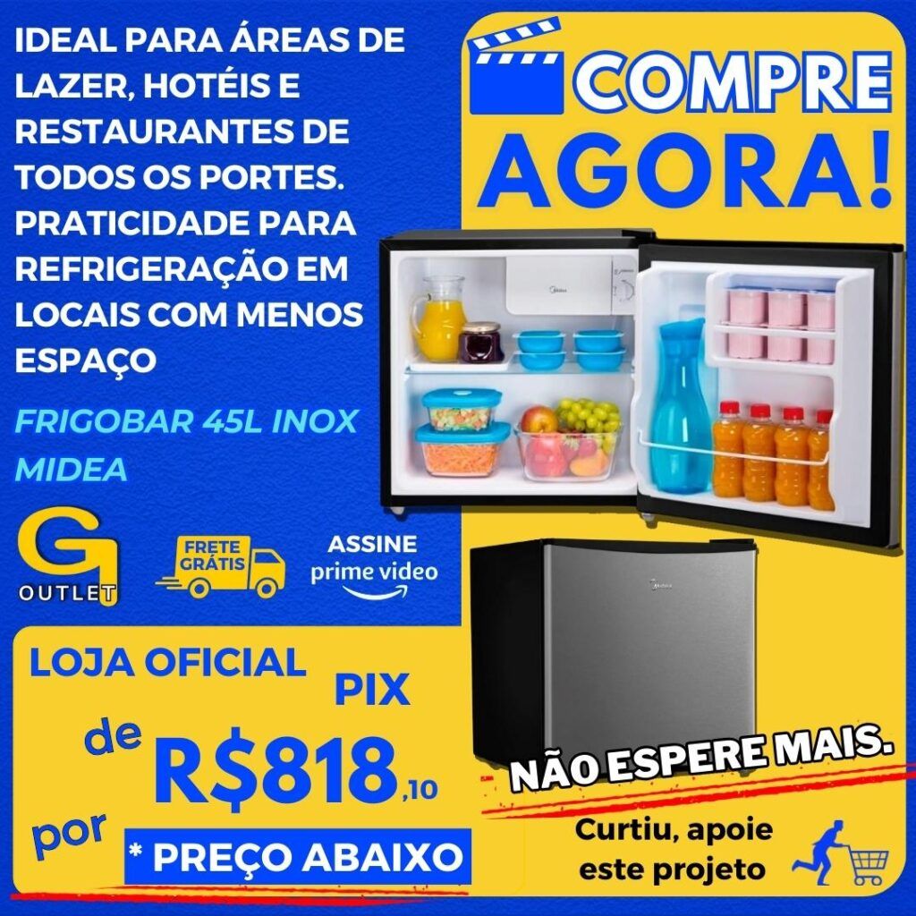 Frigobar 45L INOX 220V Midea