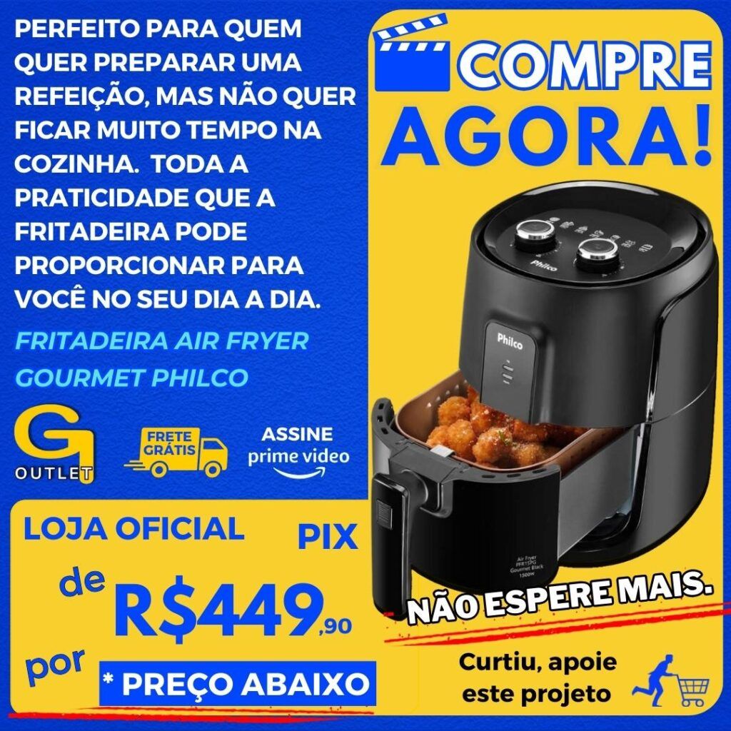 Fritadeira Air Fryer Gourmet Philco