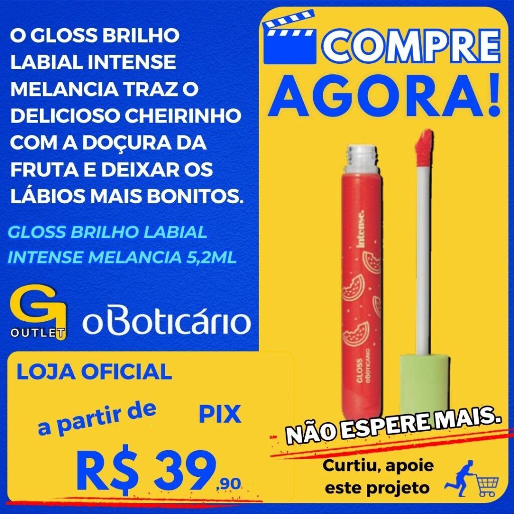 Gloss Brilho Labial Intense Melancia 5,2ml