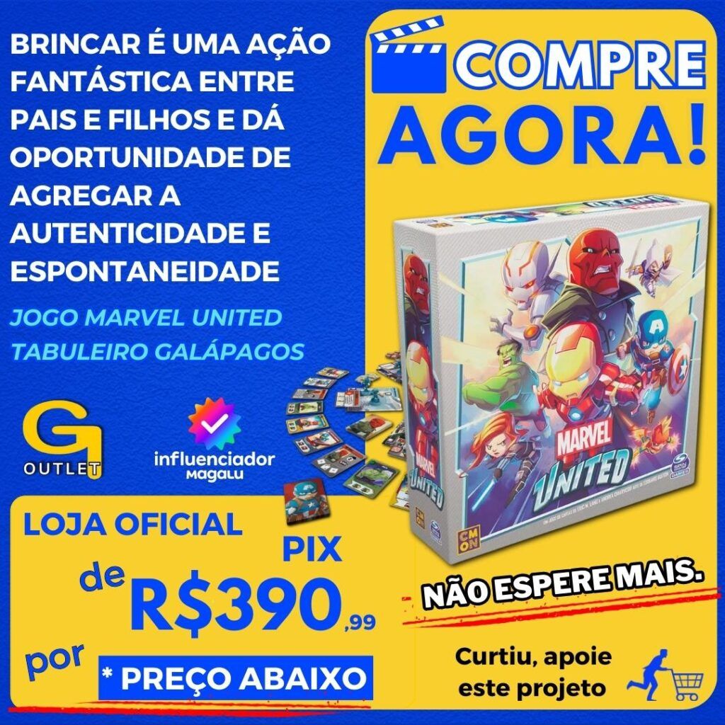 Jogo Marvel United Tabuleiro Galápagos