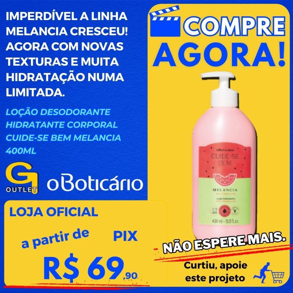 Loção Desodorante Hidratante Corporal Cuide-se Bem Melancia 400ml