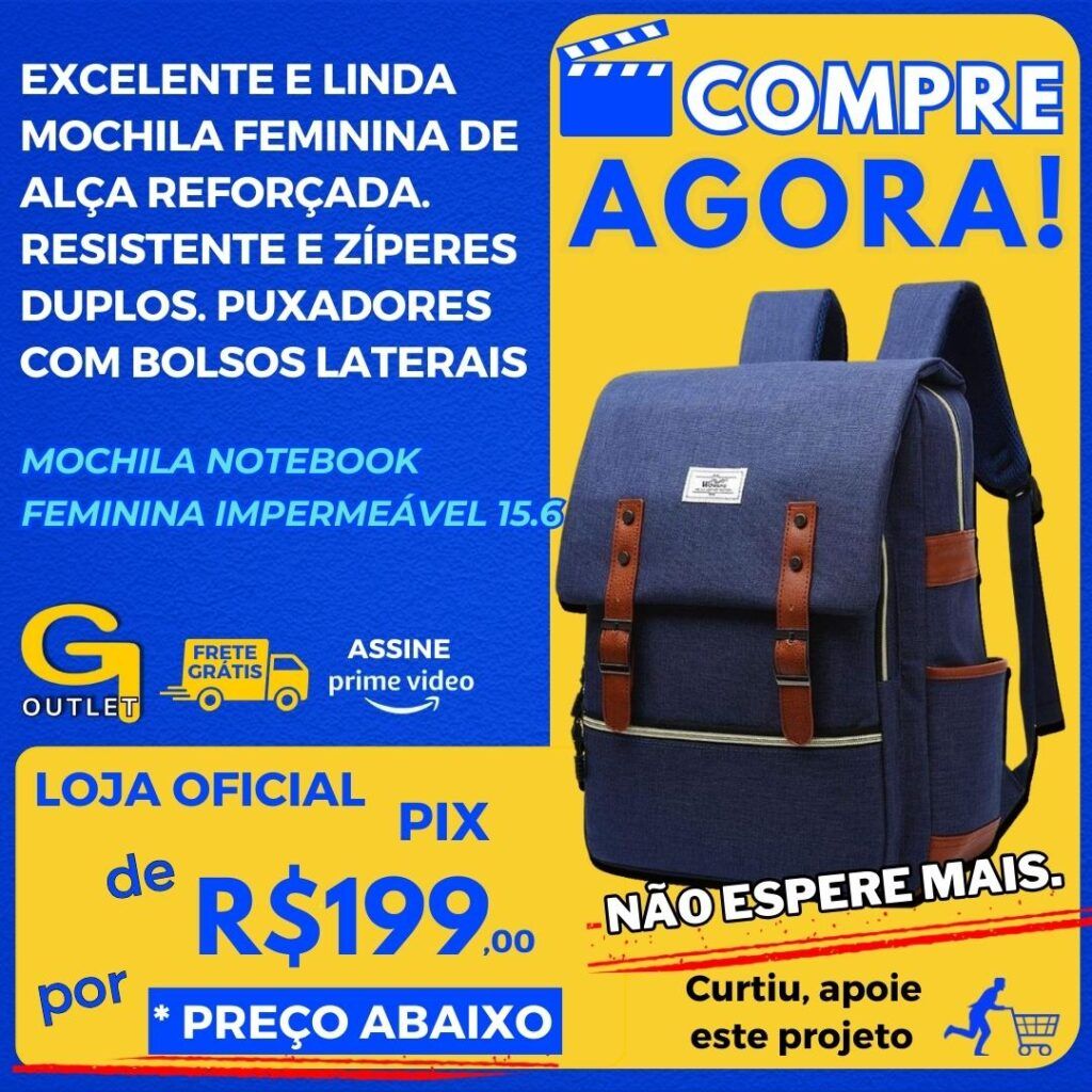 Mochila Notebook Feminina impermeável 15.6