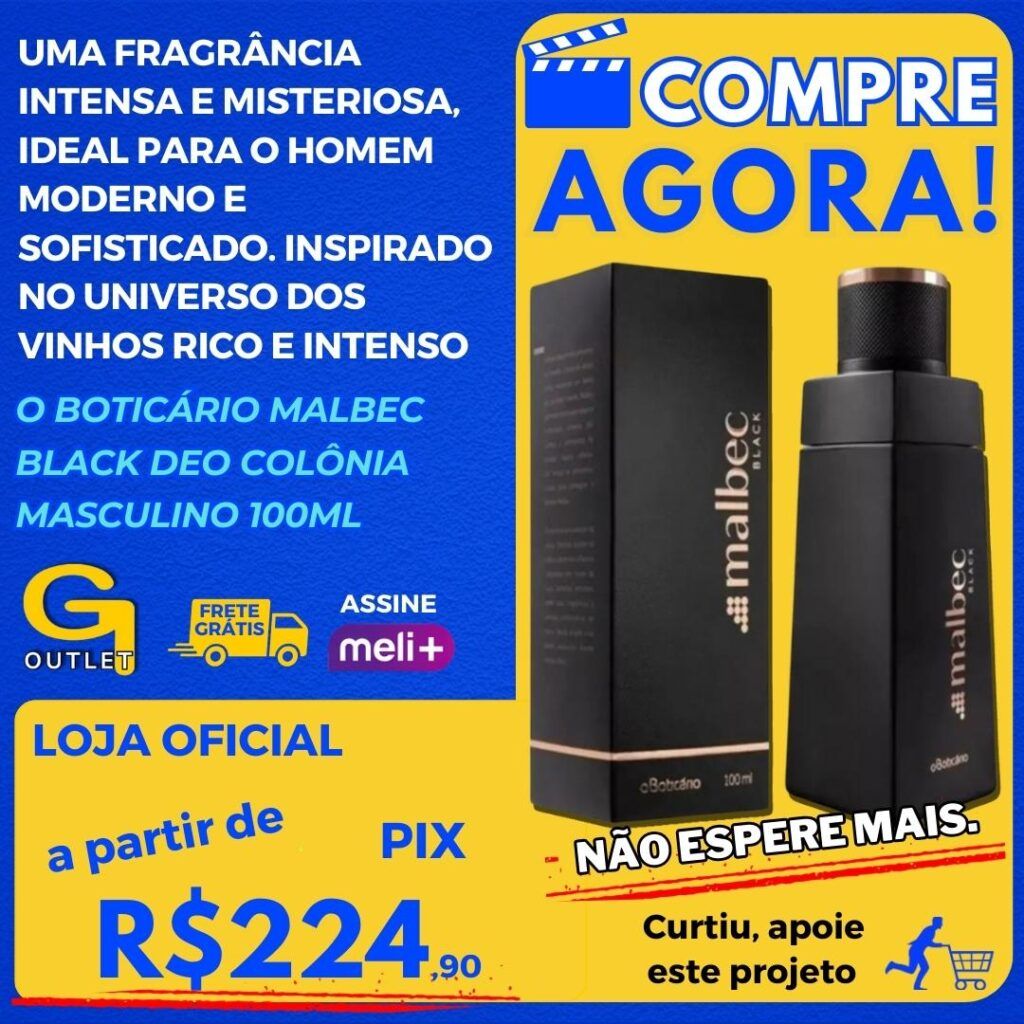 O Boticário Malbec Black Deo Colônia Masculino 100ml