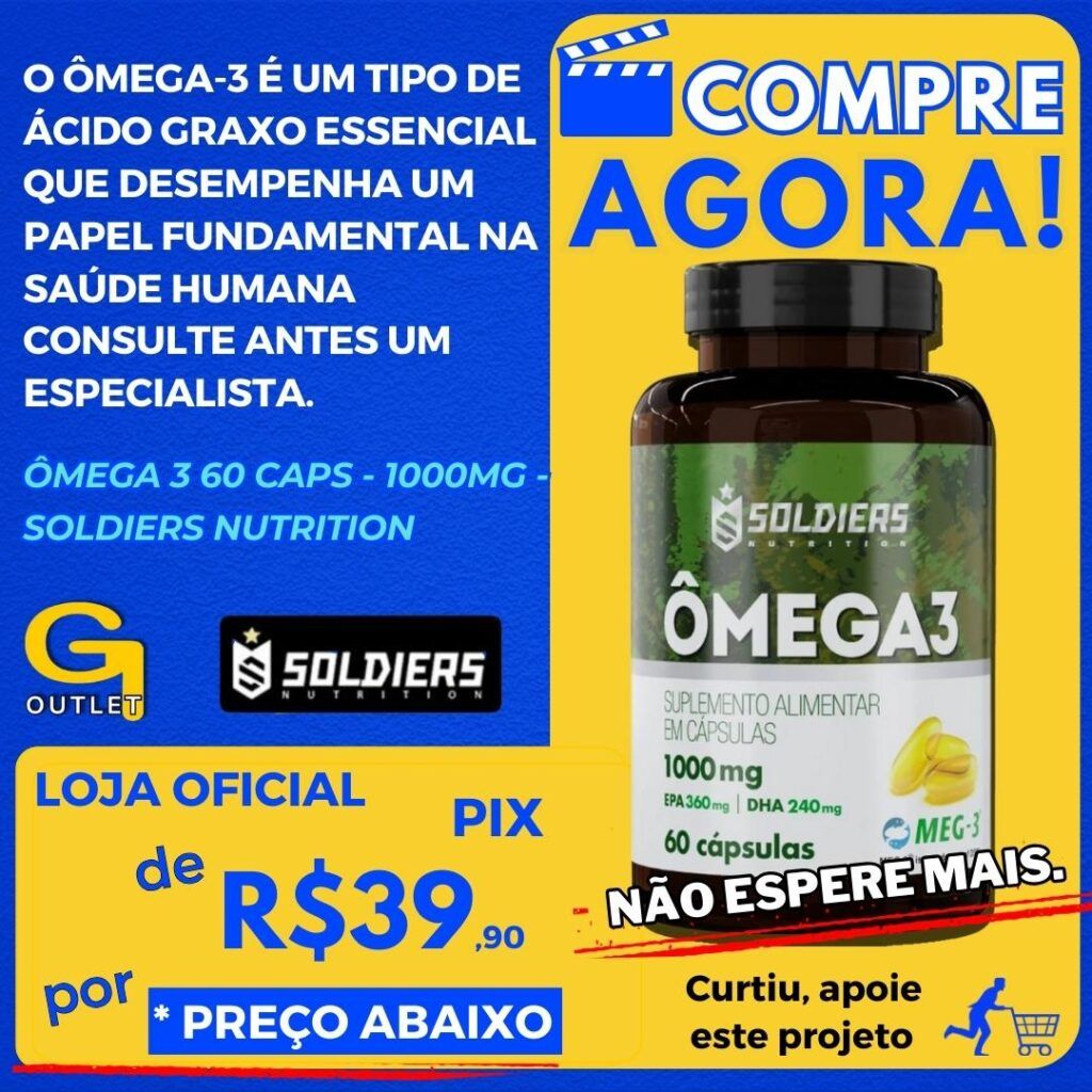 Ômega 3 60 Caps - 1000mg - Soldiers Nutrition