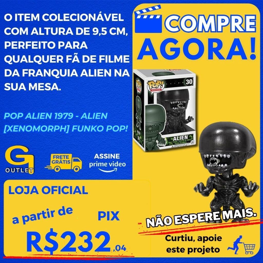 POP Alien 1979 - Alien [Xenomorph] Funko Pop! Figura de vinil (acompanha capa protetora de caixa pop compatível), multicolorido, 3,75 polegadas