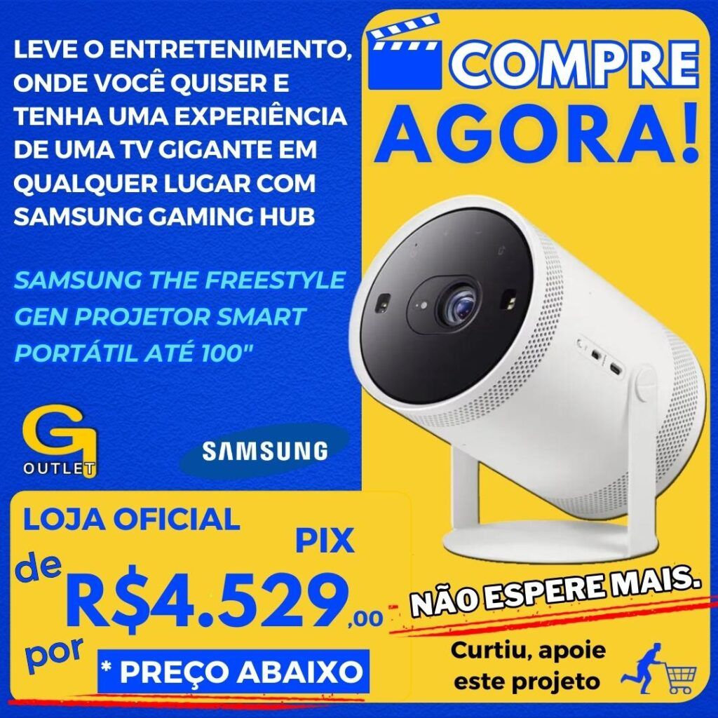 Samsung The Freestyle 2nd Gen projetor Smart Portátil de 30 a 100 polegadas