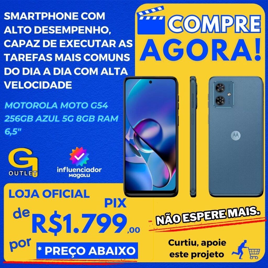 Smartphone Motorola Moto G54 256GB Azul 5G 8GB RAM 6,5