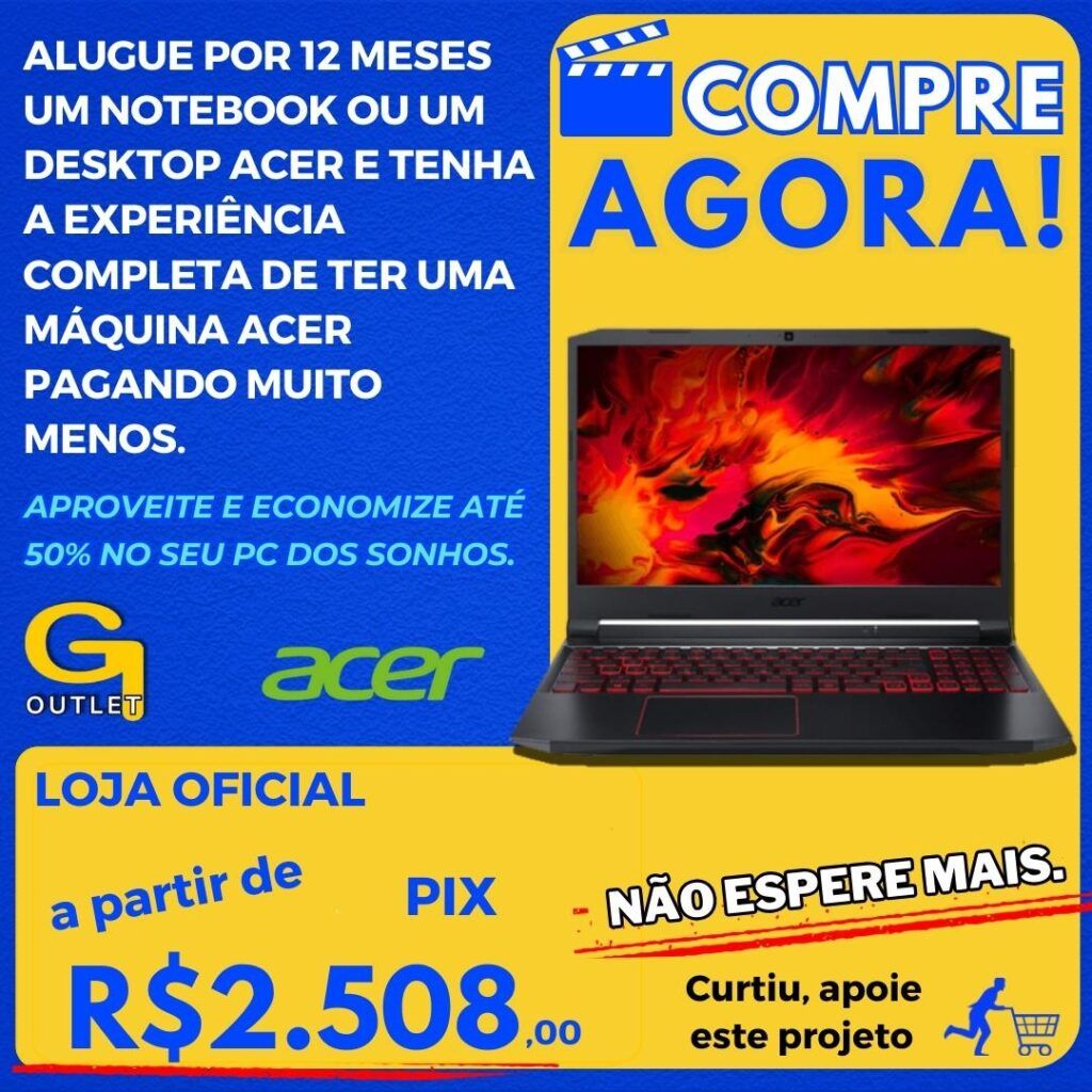 alugue seu notebook ou desktop acer