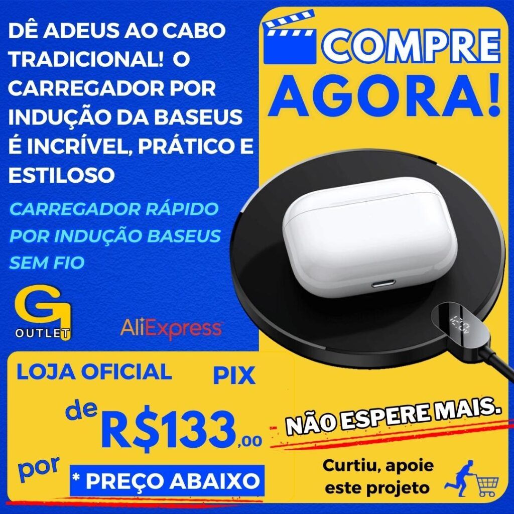 carregador rápido por indução baseus sem fio