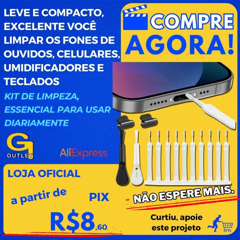 kit de limpeza para seus celulares, teclados, fones de ouvidos, umidificadores etc