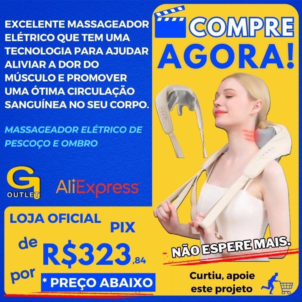 massageador elétrico de pescoço e ombro