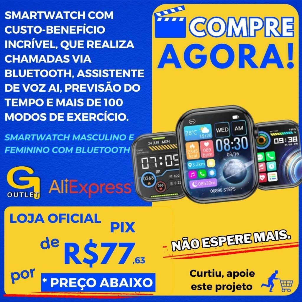 smartwatch masculino e feminino