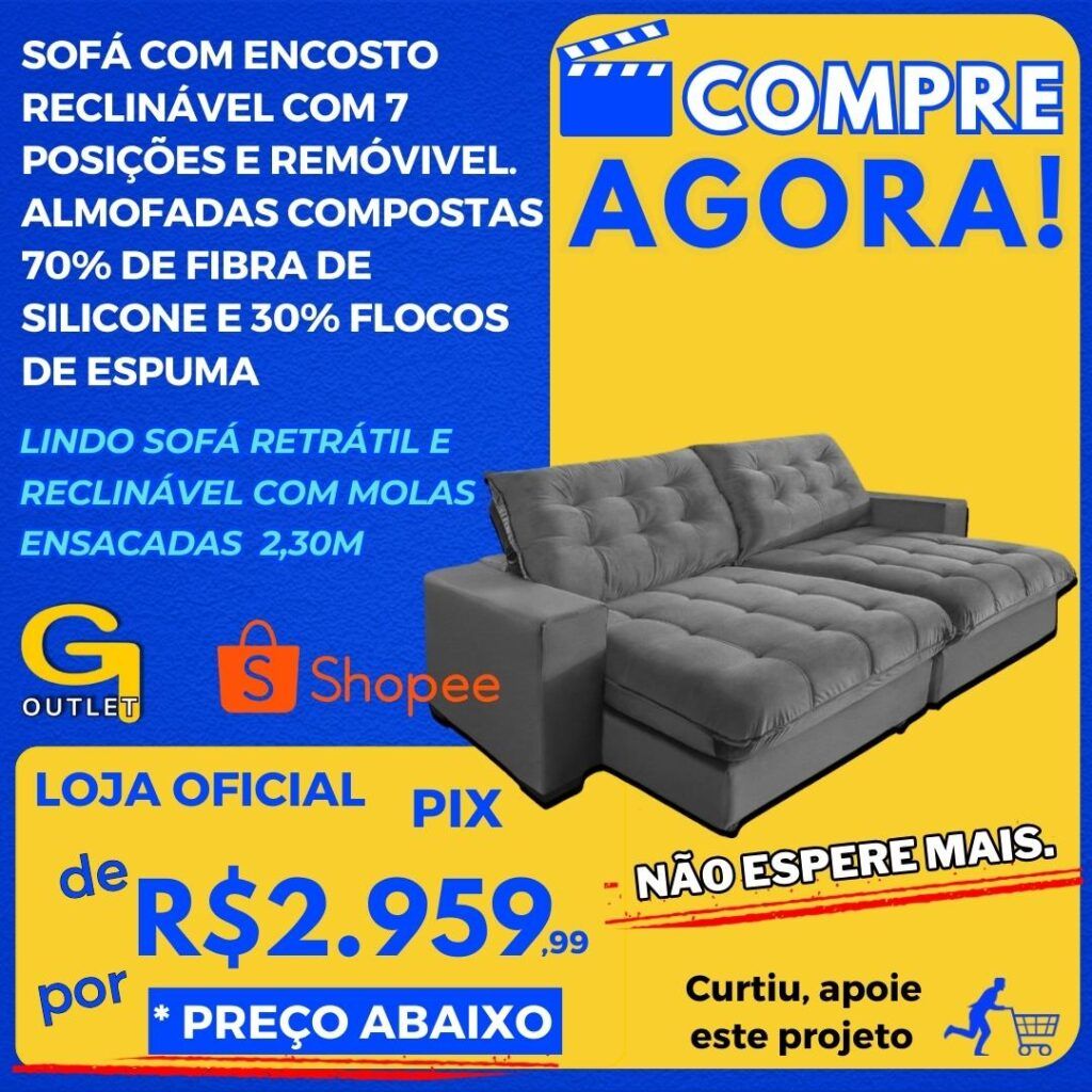 sofa retratil e reclinavel