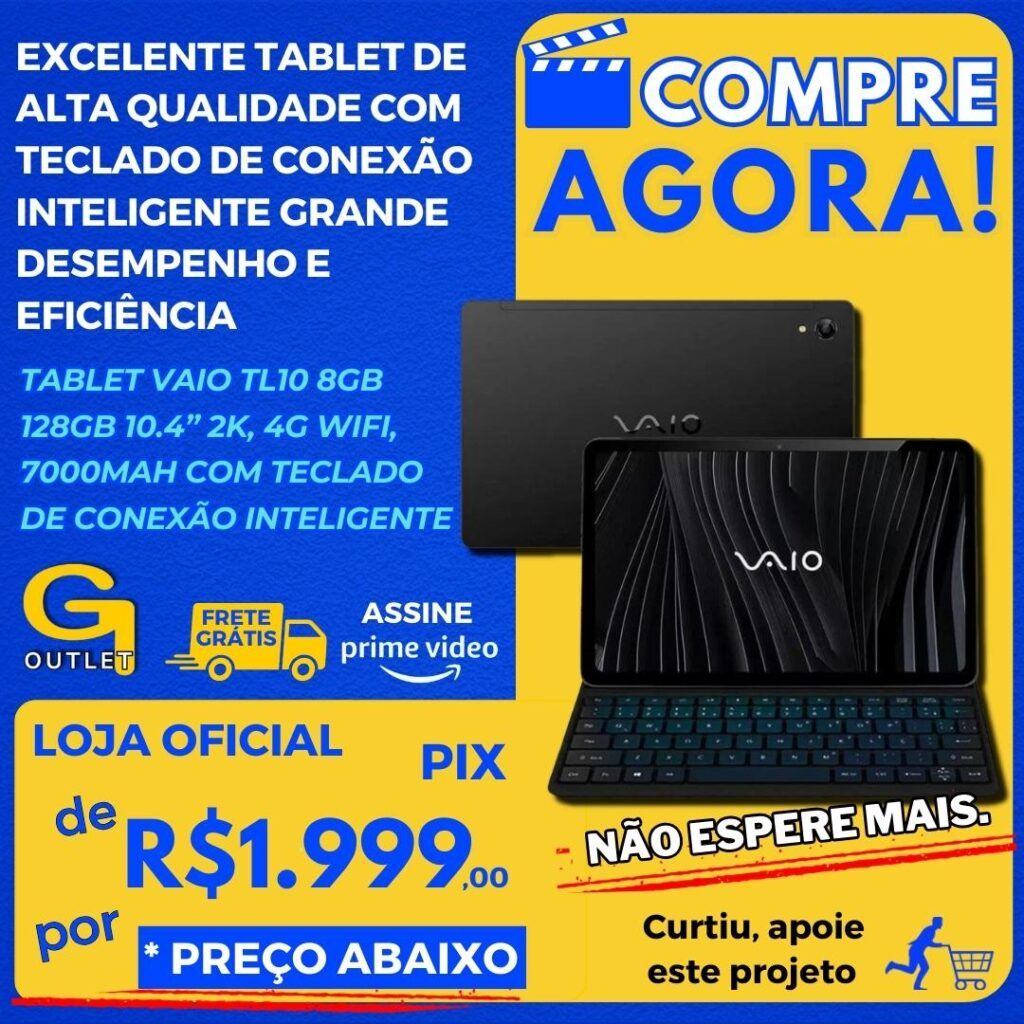 tablet vaio tl10 de alta qualidade com teclado de conexão inteligente, Qualidade e desempenho para eficiência em energia