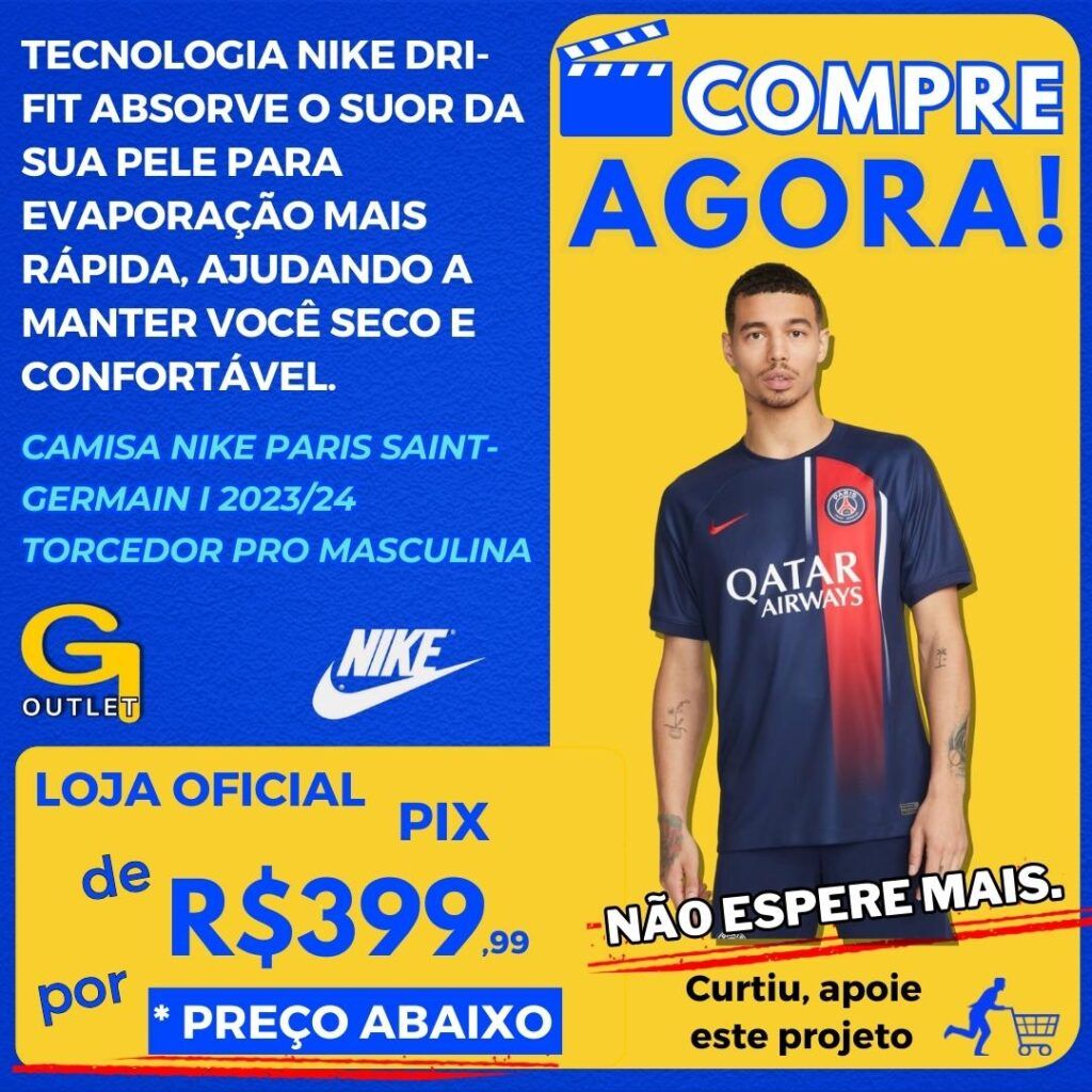 Camisa Nike Paris Saint-Germain I 2023/24 Torcedor Pro Masculina