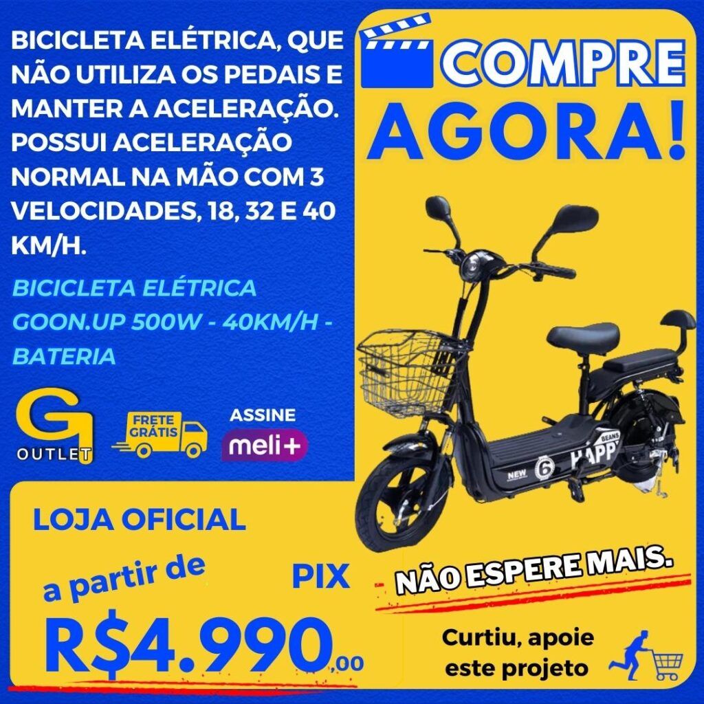 Bicicleta Elétrica Goon.up 500w - 40kmh - Bateria