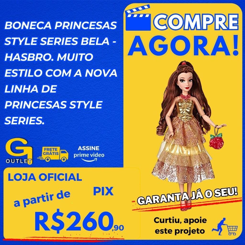 Boneca Princesas Style Series Bela – Hasbro