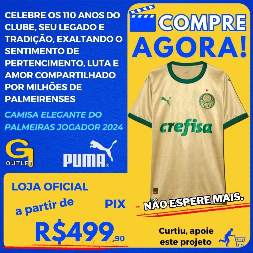 CAMISA elegante do PALMEIRAS JOGADOR 2024