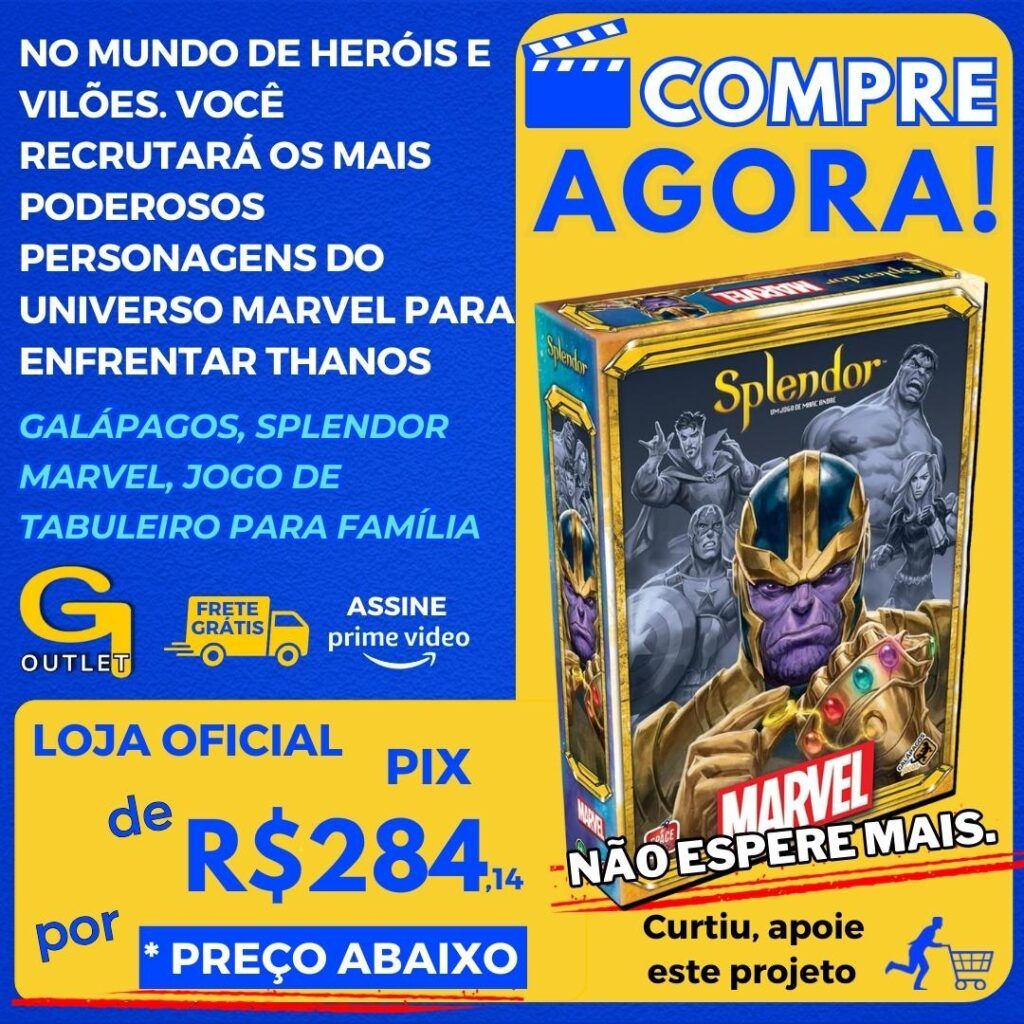 Galápagos, Splendor Marvel, Jogo de Tabuleiro para Família