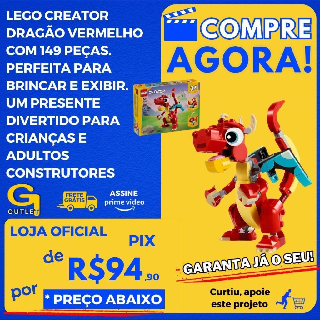 LEGO Set LEGO Creator 31145 Dragão Vermelho 149 peças